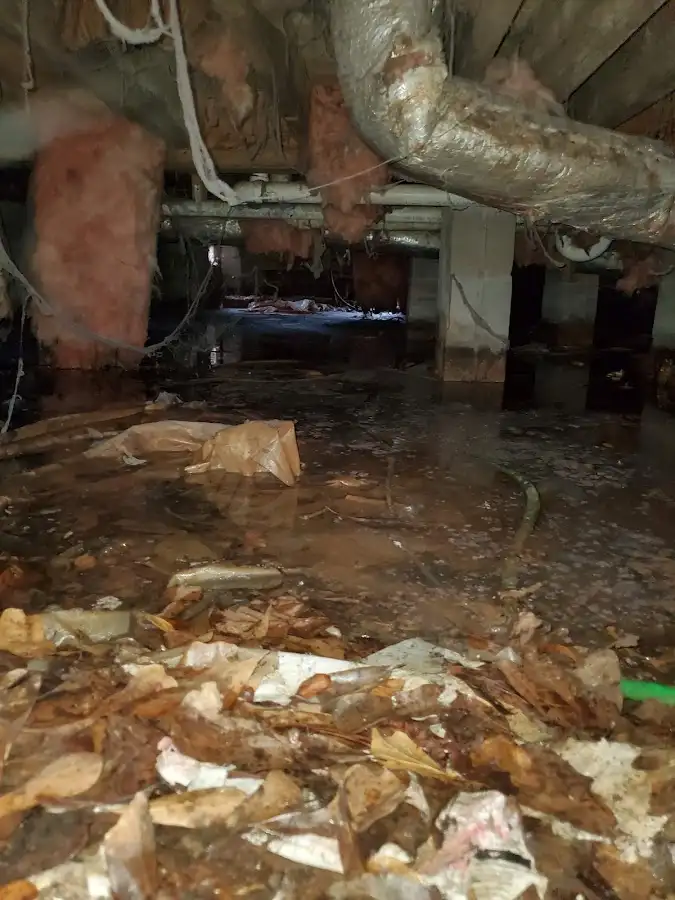 Crawl space flood assessment for Commercial Water Damage Restoration in Blair